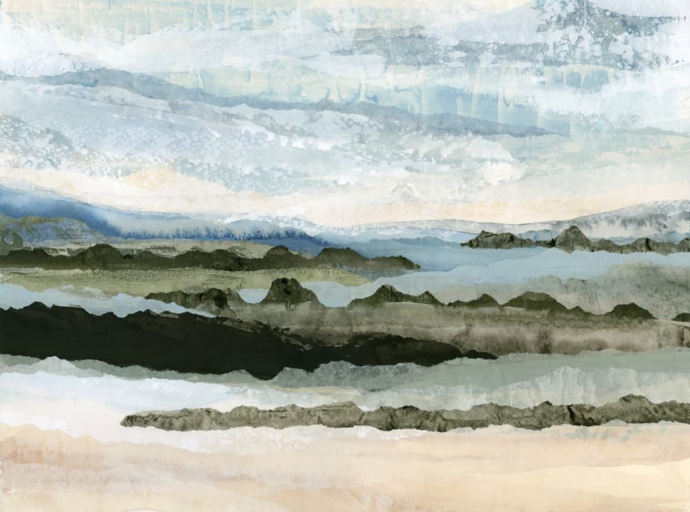 Serene Coastal Abstract by Lara Eckerman — canvas wall art