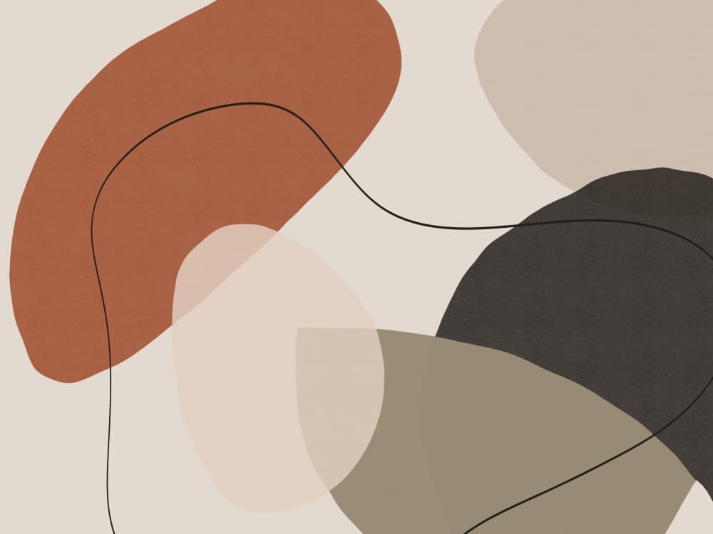 Organic Abstract Shapes by Little Dean — canvas wall art