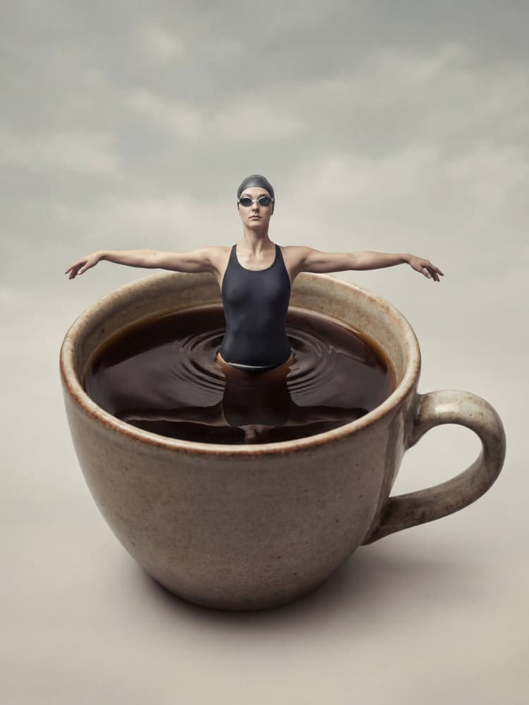 Morning Coffee Swim by Andreas Magnusson — canvas wall art
