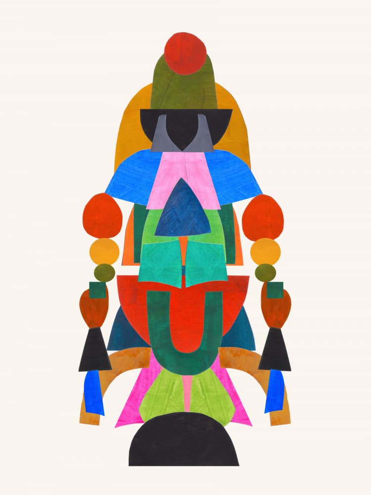 Vibrant Abstract Geometry by Ejaaz Haniff — canvas wall art