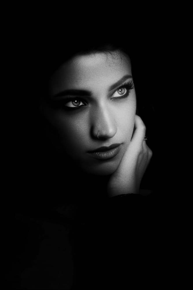 Elegant Gaze Portrait by Carlo Joseph — canvas wall art