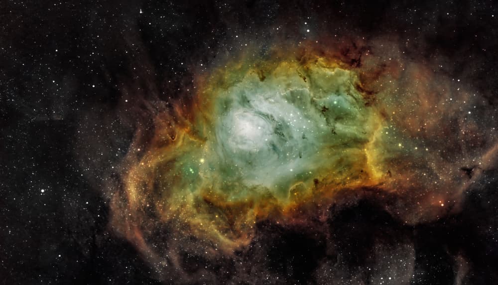 Vibrant Space Nebula by TaranSohal — canvas wall art