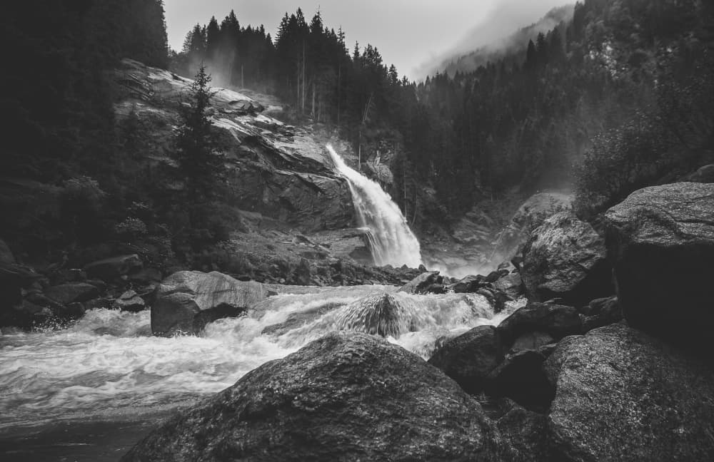 Misty Forest Waterfall by Tomas Frolec — canvas wall art