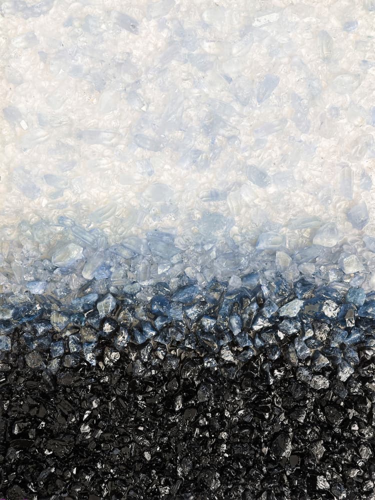 Blue Black Crystal Gradient by Alyson Storms — canvas wall art