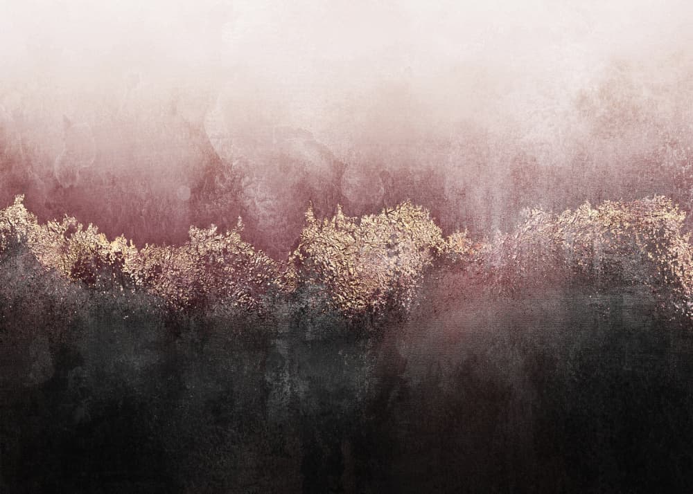 Misty Rose Gold Forest by Elisabeth Fredriksson — canvas wall art