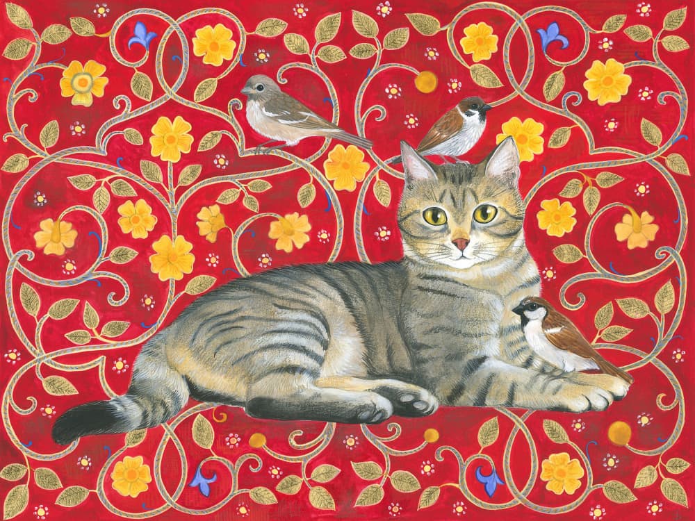 The Lazy Pussycat by Isabelle Brent — canvas wall art