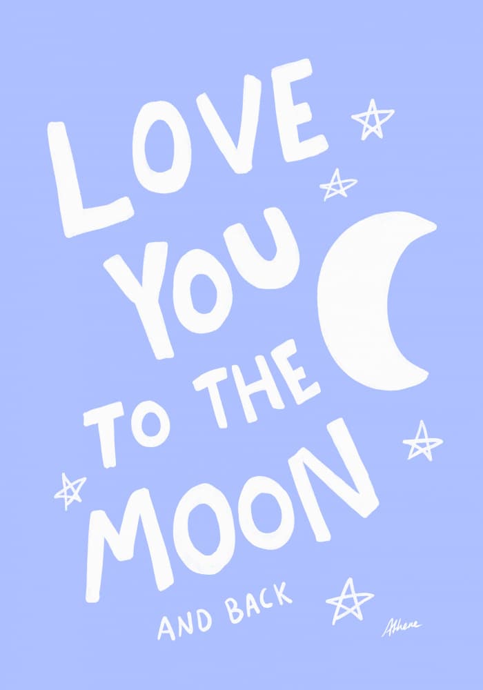 To the Moon by Athene Fritsch — canvas wall art