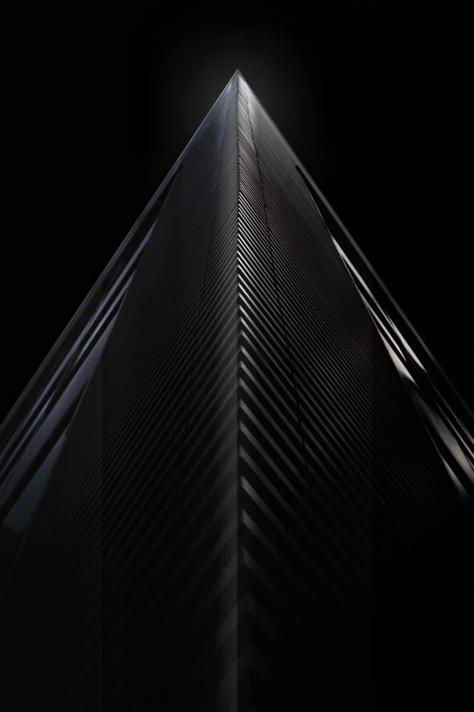 Dark Geometric Peak by John LaPrad — canvas wall art