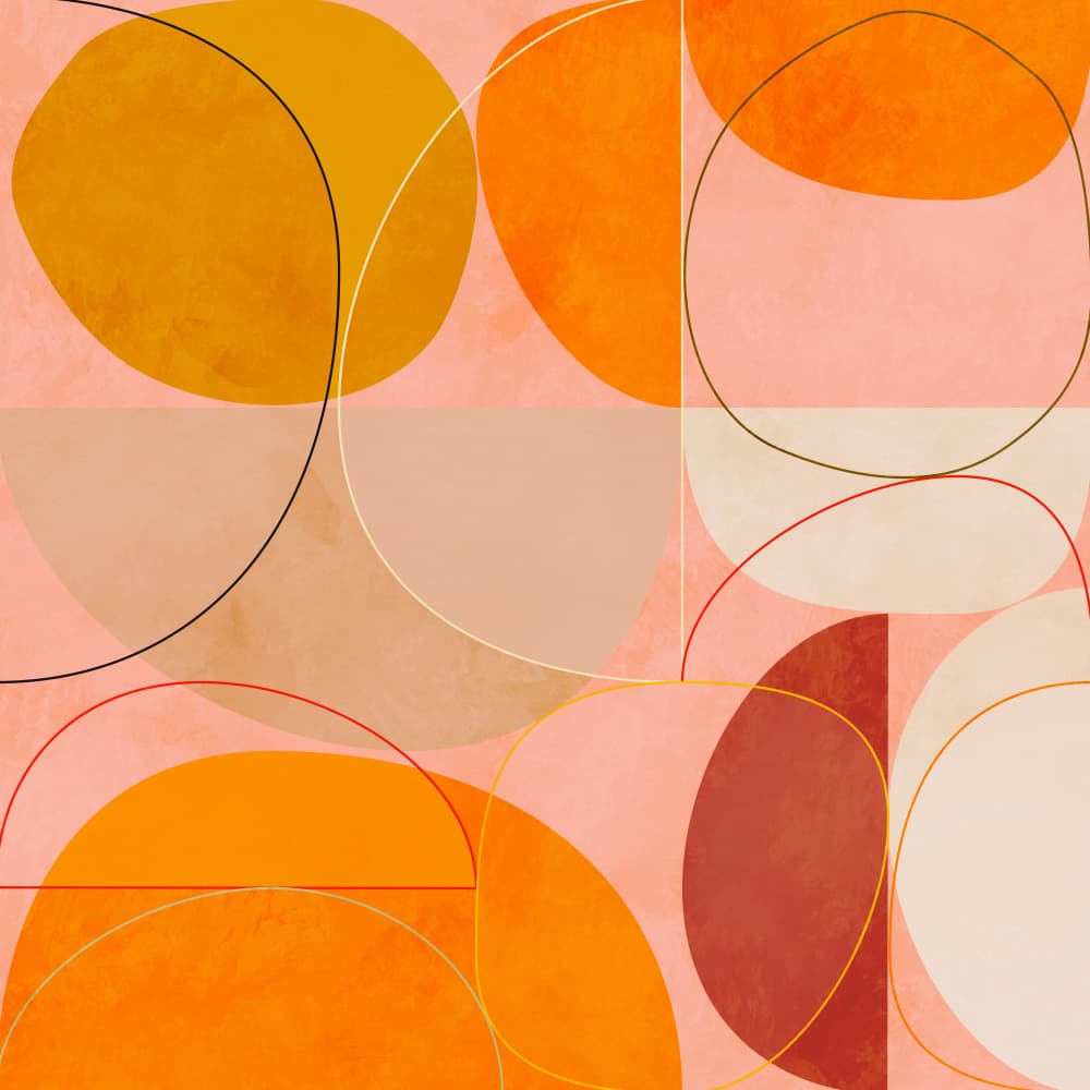 Mid Century Curry Yellow Blush Spring by Ana Rut Bre — canvas wall art
