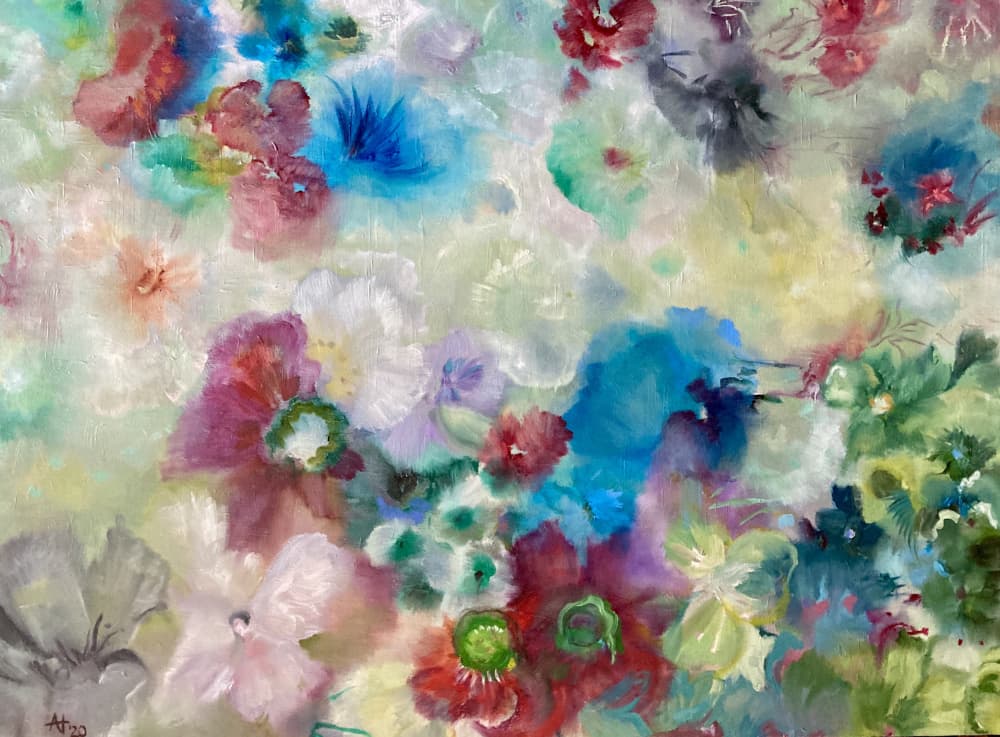 Dreamy Floral Garden by Alexandra Higgins — canvas wall art