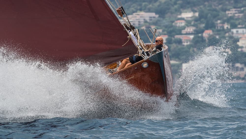 Sailing Boat Splash by Marc Pelissier — canvas wall art