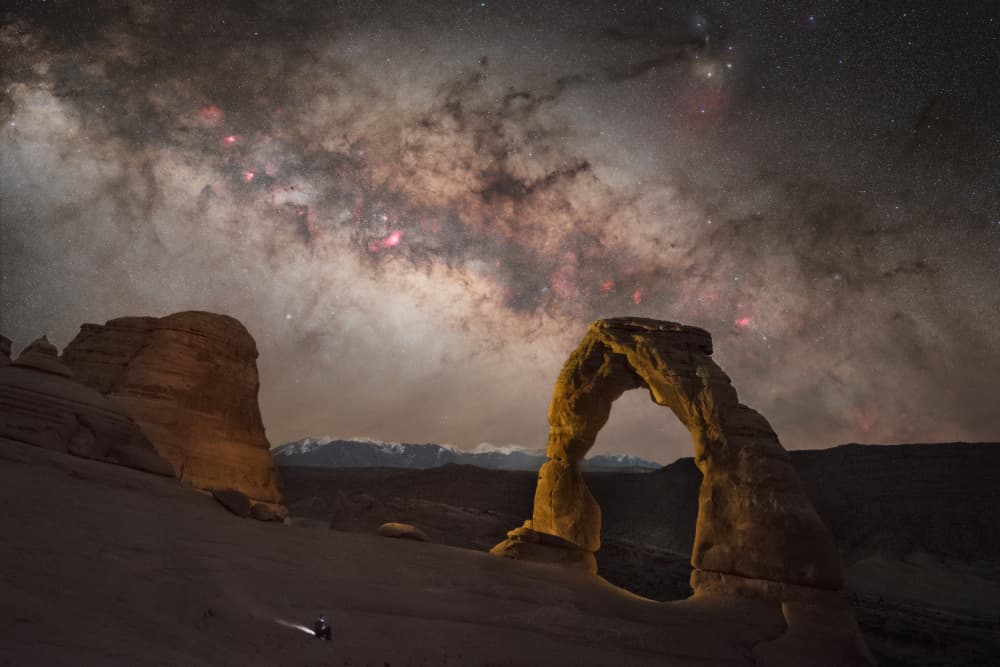 Milky Way Over Delicate Arch by Vikas Chander — canvas wall art