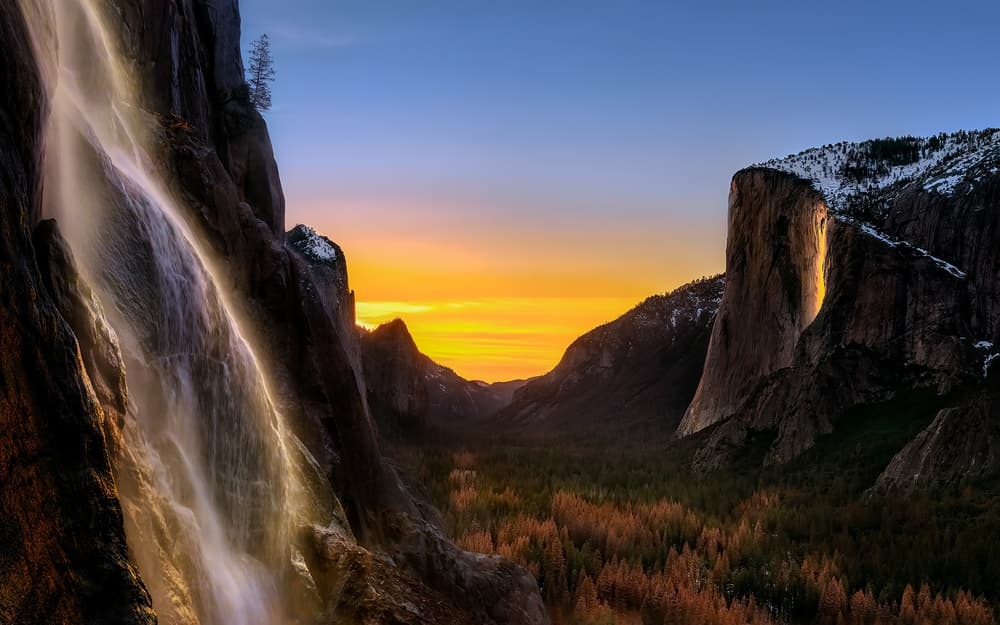 Firefall Sunset Valley by Hua Zhu — canvas wall art