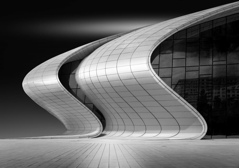 Modern Curved Architecture by Antoni Figueras — canvas wall art