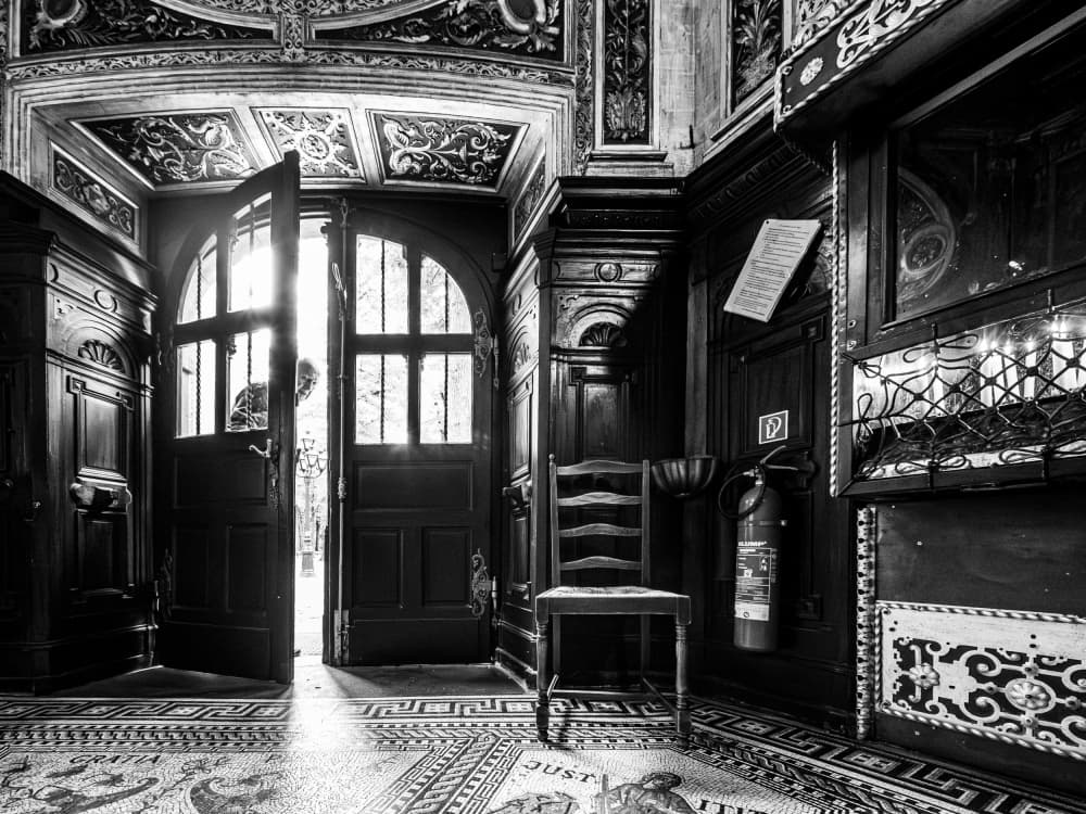 Sunlit Ornate Hallway by Adam Dauria ☂ — canvas wall art