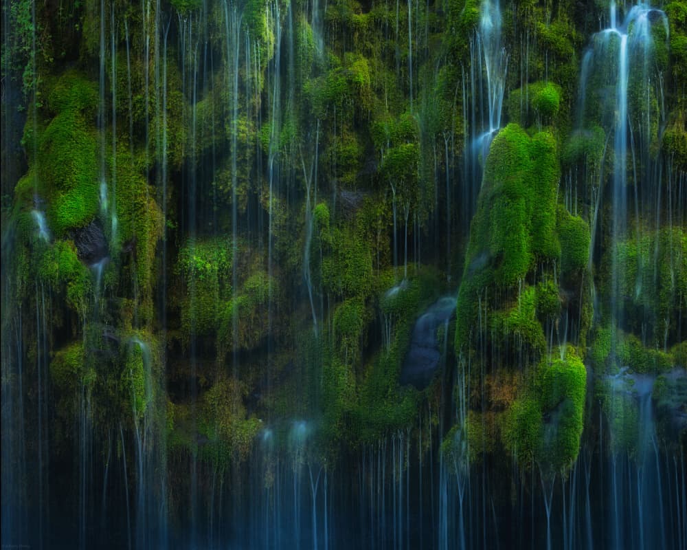 Serene Green Cascade by Johnny Zhang — canvas wall art