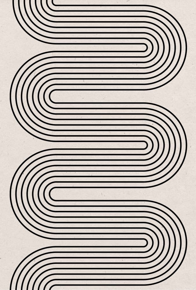 Curved Lines Symphony by THE MIUUS STUDIO — canvas wall art