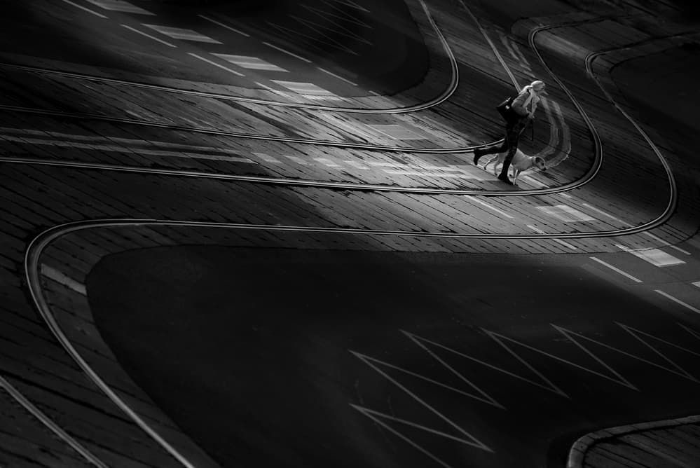 Running Urban Tracks by Anna Niemiec — canvas wall art