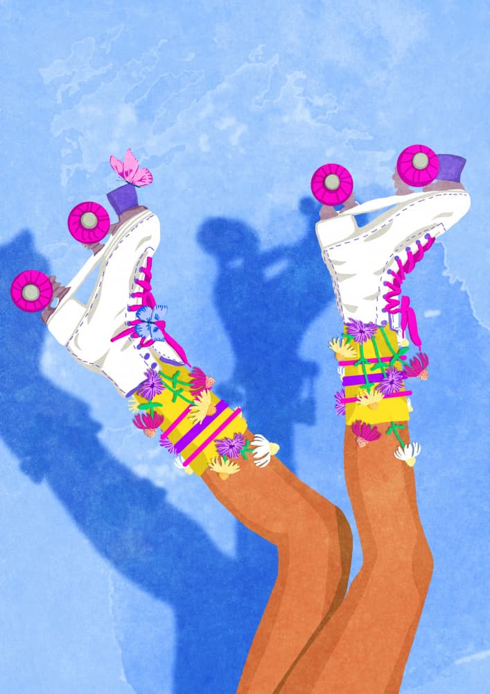 Skate like a Girl by Raissa Oltmanns — canvas wall art