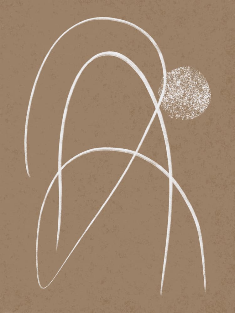 Soft Arches And Circle by Little Dean — canvas wall art