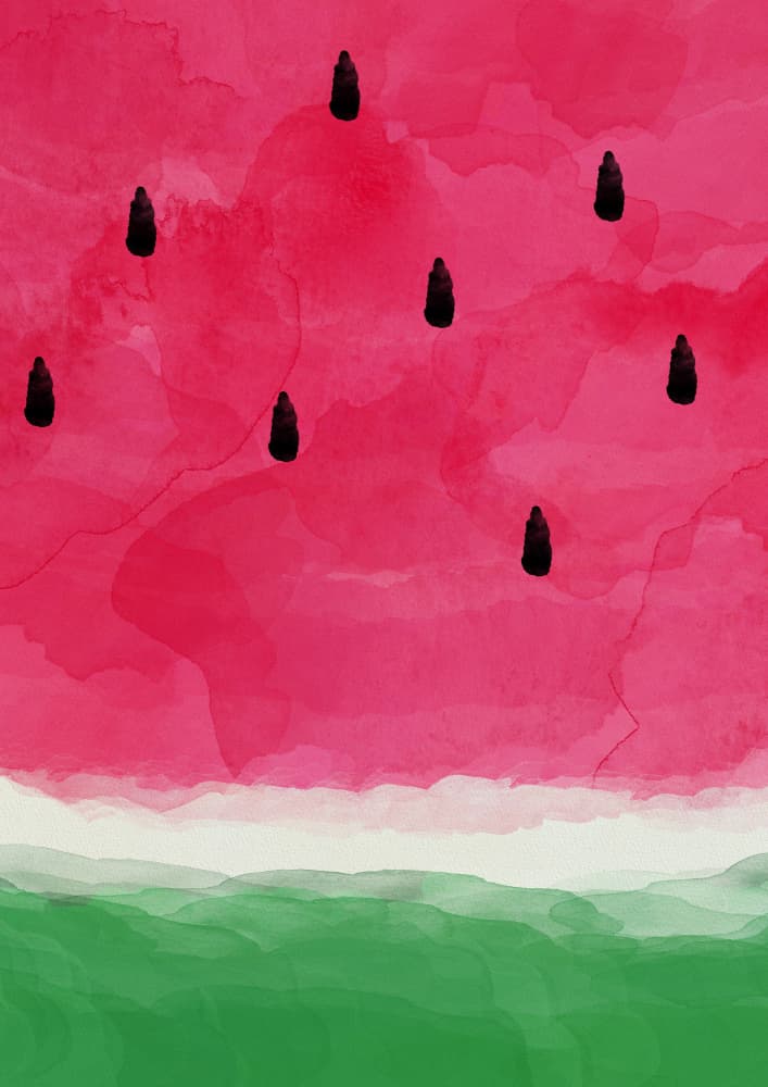 Juicy Watermelon Abstract by Orara Studio — canvas wall art
