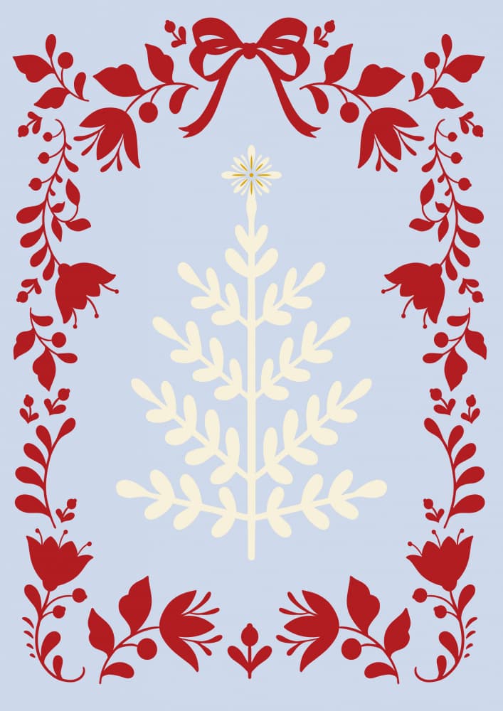 Festive Christmas Tree Frame by Talitha McQueen — canvas wall art