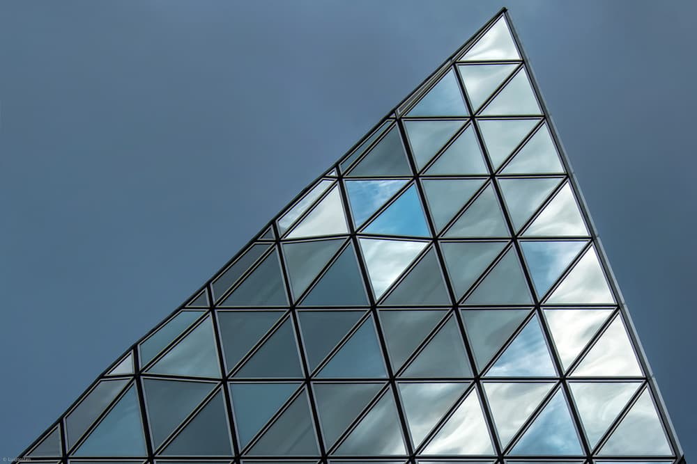 Glass Pyramid Reflections by Lus Joosten — canvas wall art