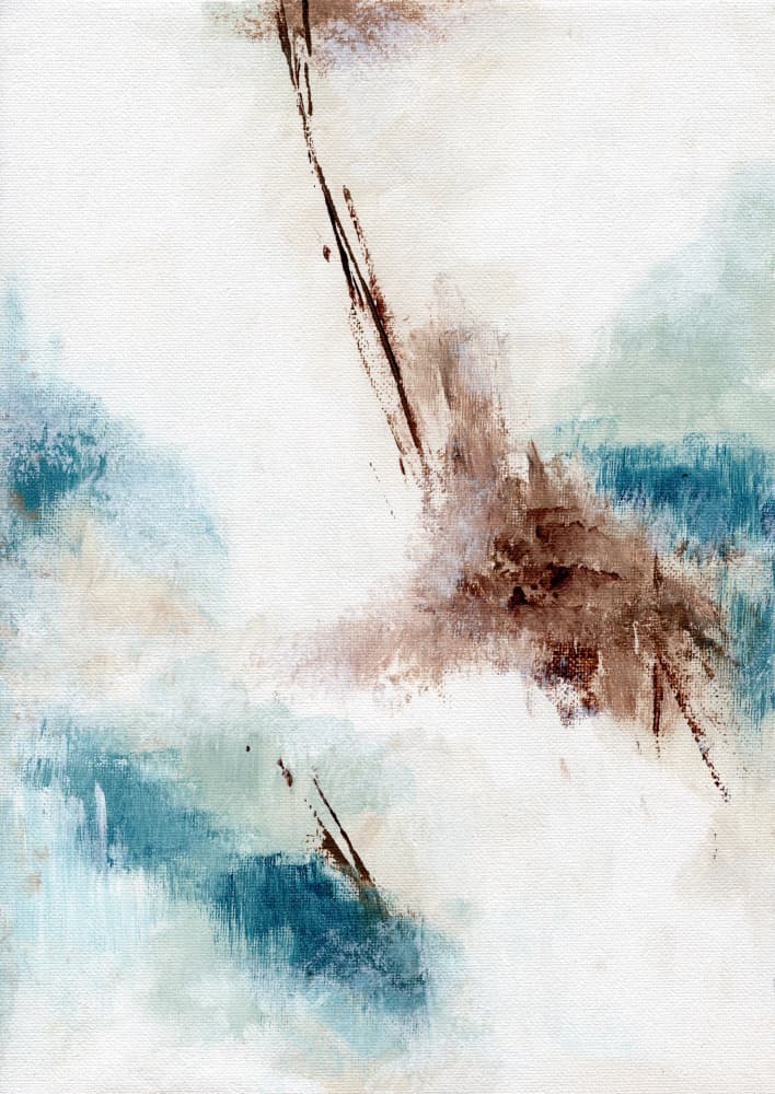 Textured Blue Brown Abstract by Nikita Jariwala — canvas wall art