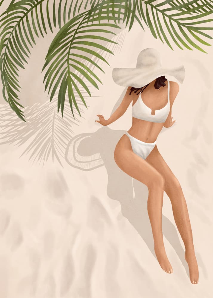 Summer Beach Relaxation by City Art — canvas wall art