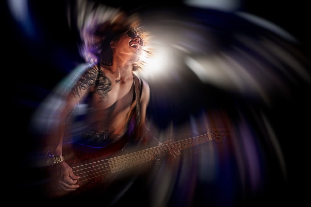 Intense Bass Performance by Kenji Nakamatsu — canvas wall art