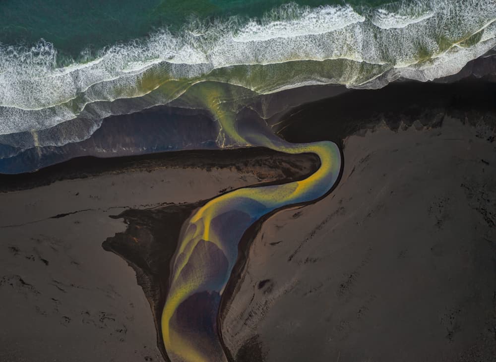 Colorful River Delta by Michael Zheng — canvas wall art