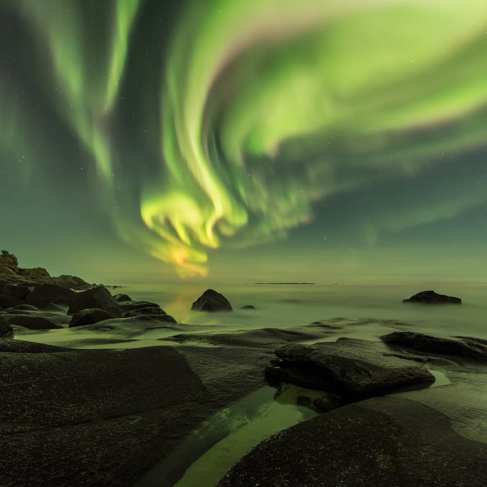 Northern Lights Coastal Display by Jan Šmíd Master QEP — canvas wall art