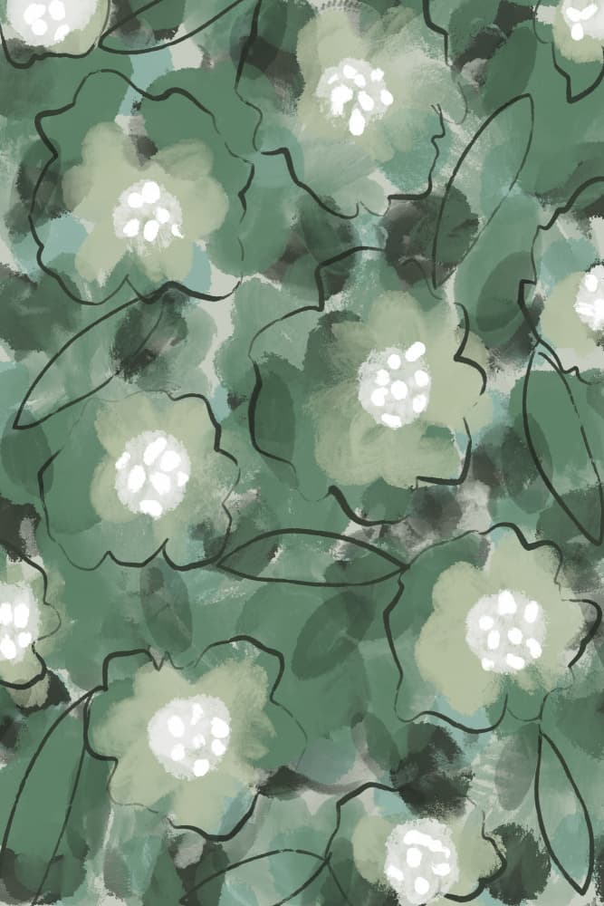 Verdant Blossoms by Treechild — canvas wall art