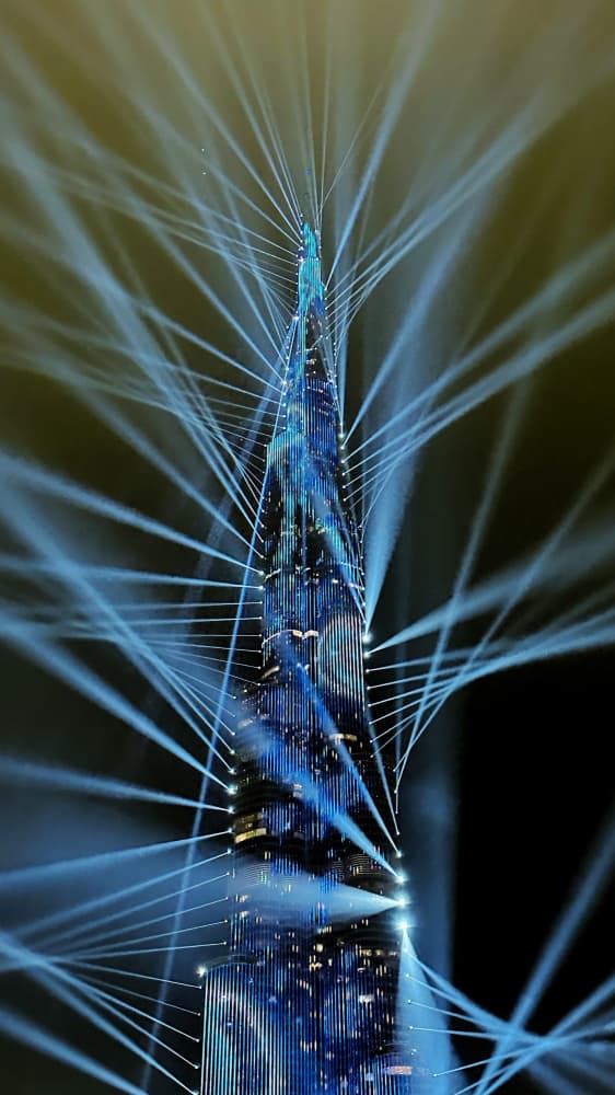 Futuristic Night Skyscraper by Reza Mohammadi — canvas wall art