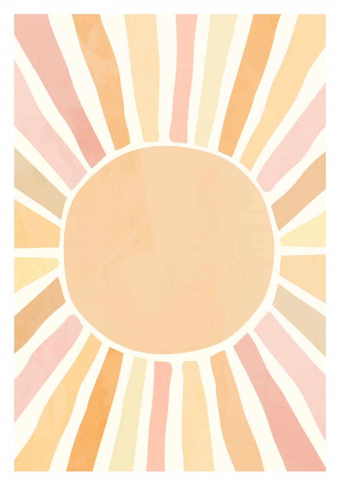 Boho Sun Rays by Sarah Manovski — canvas wall art