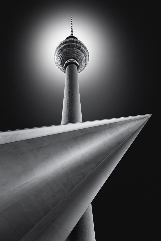 Geometric Berlin TV Tower by Antoni Figueras — canvas wall art