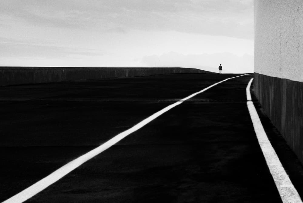 Solitary Man on Path by Paulo Abrantes — canvas wall art