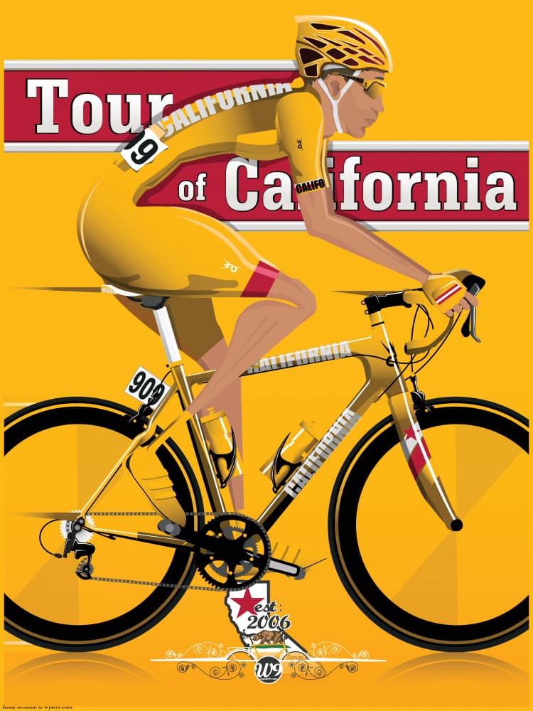 California Cycling Race by Wyatt 9 — canvas wall art