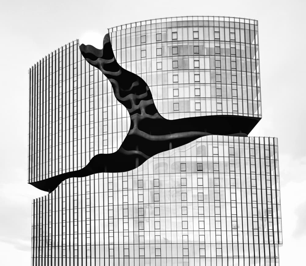 Modern Abstract Building by Catherine Wang — canvas wall art