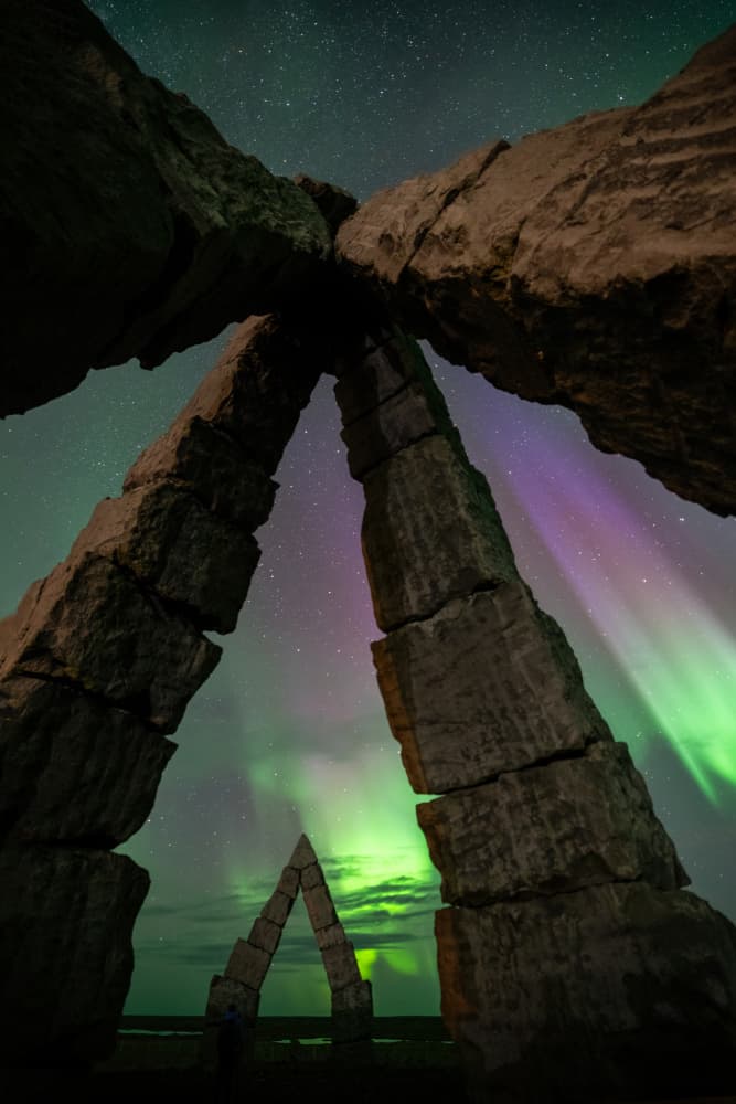 Northern Lights Monument by Ken Fong — canvas wall art