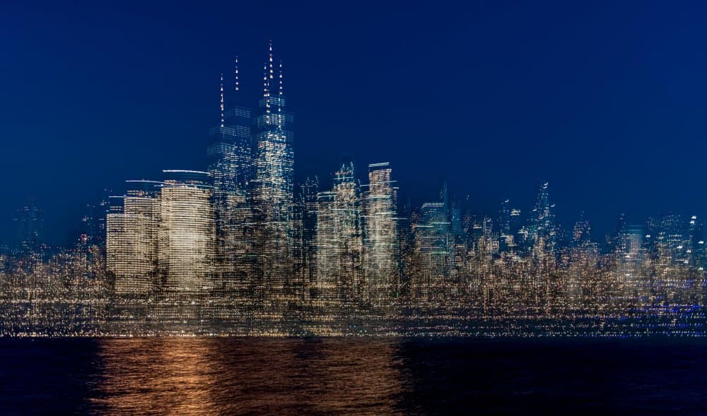 Abstract City Glow by Kobi Benmoshe — canvas wall art