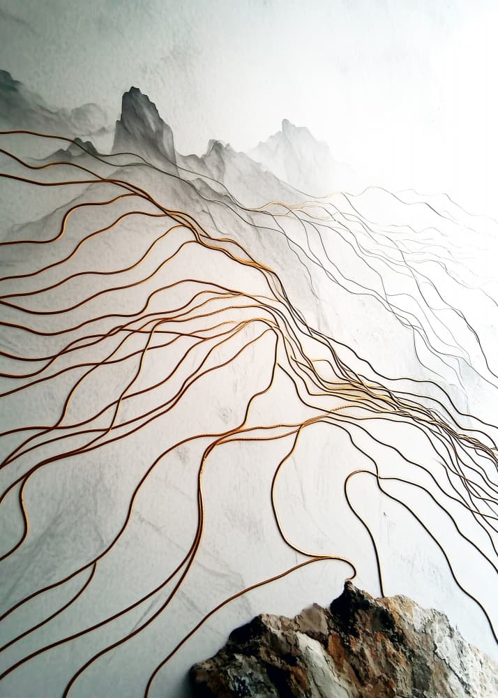 Abstract Mountain Flow by Justyna Jaszke — canvas wall art
