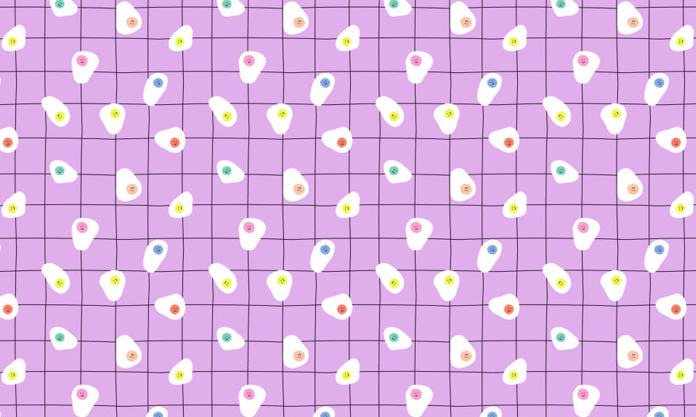 Whimsical Egg Pattern by Maren Gross — canvas wall art