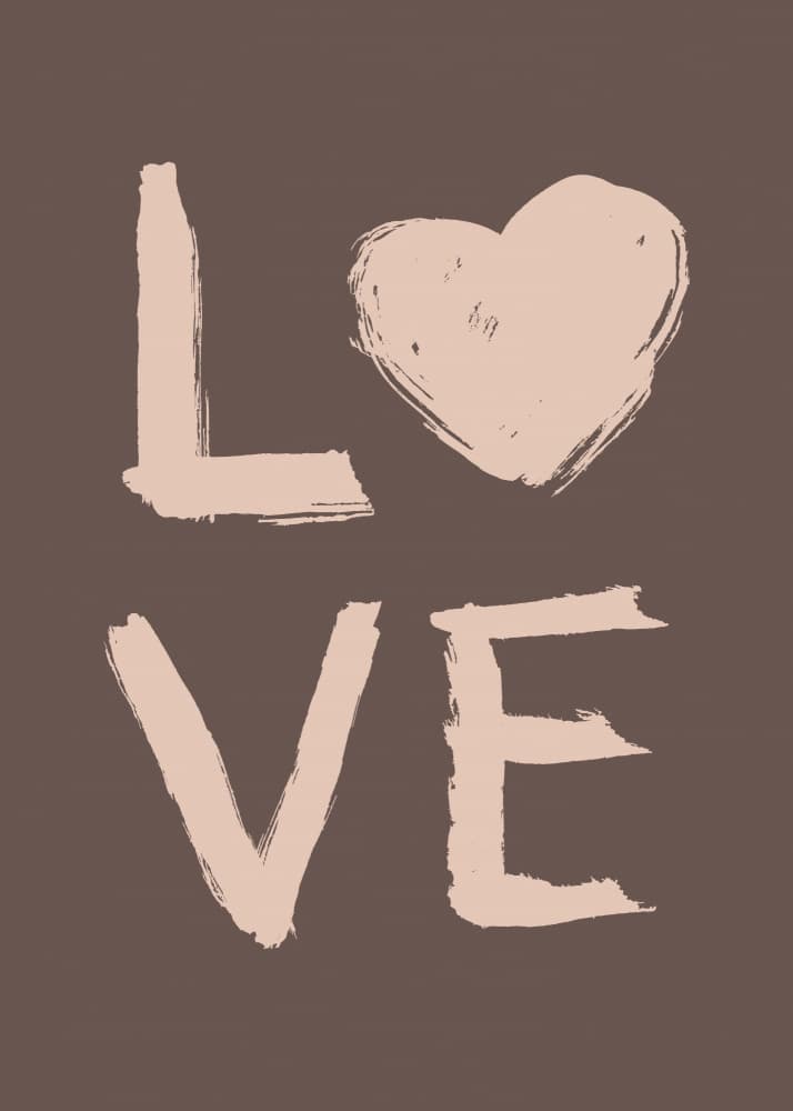 Love Heart Brushstrokes by Aminah Eleonora — canvas wall art