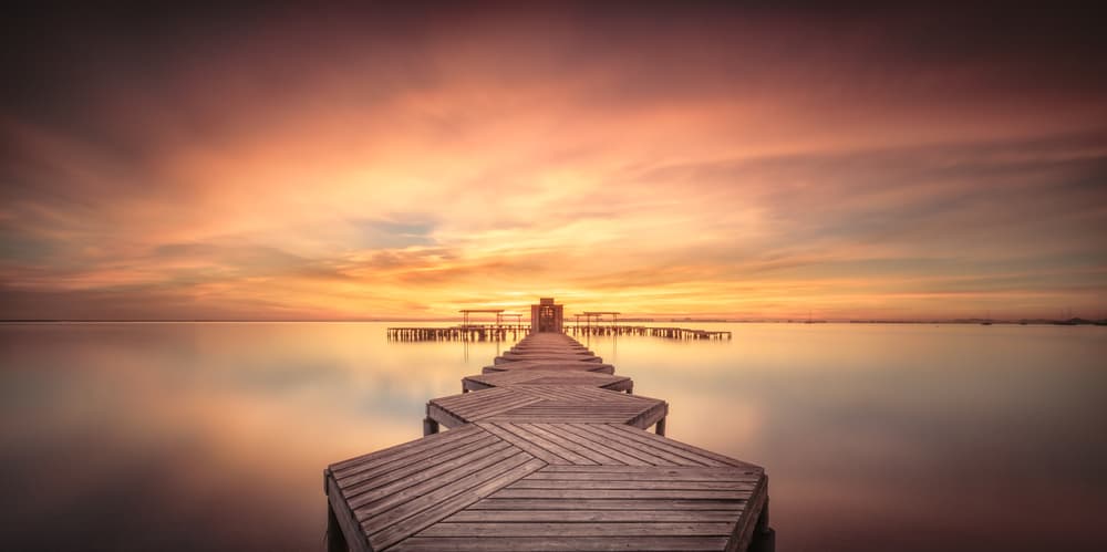 Golden Sunset Pier by Doroteo Tobarra Narro — canvas wall art