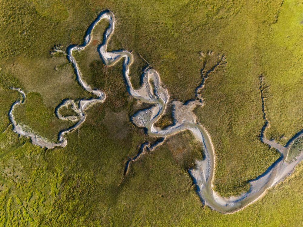 Winding River Landscape by Primož Kožuh — canvas wall art