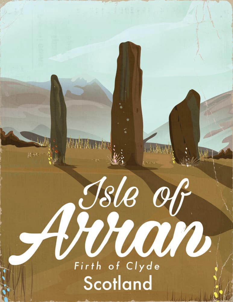 Arran Standing Stones Scotland by Nicholas — canvas wall art