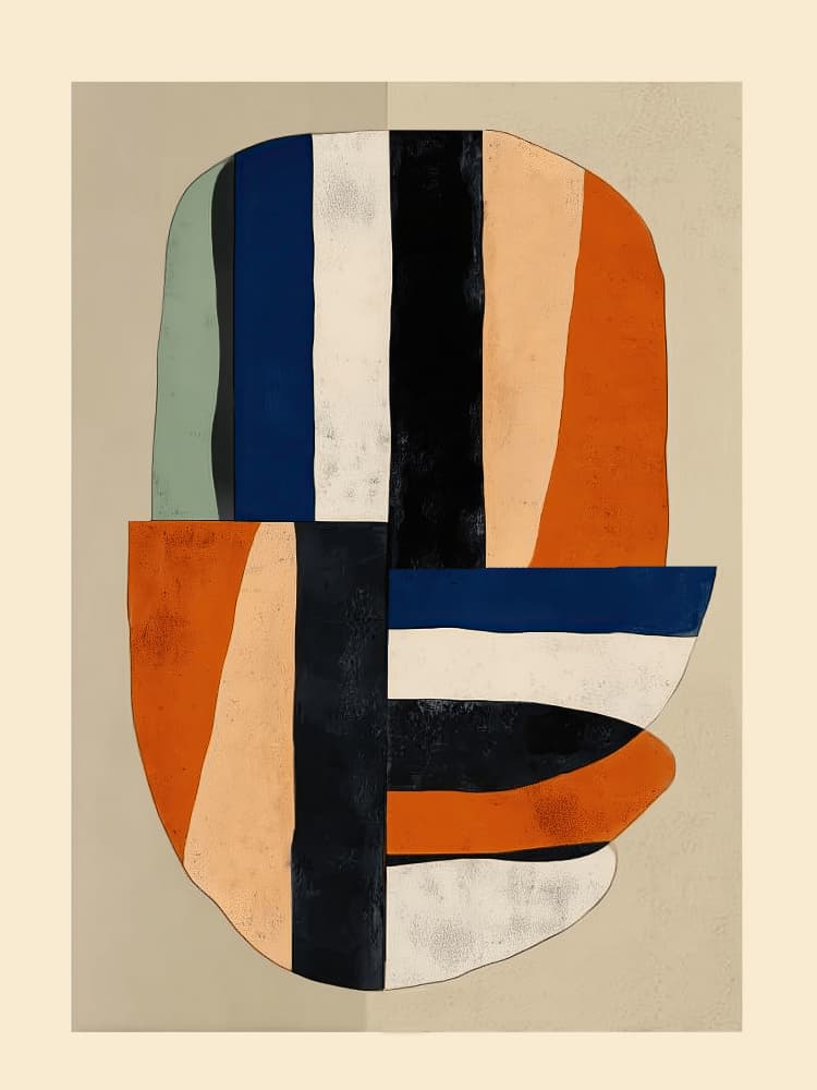 Abstract Color Block Shapes by Nadjaa — canvas wall art