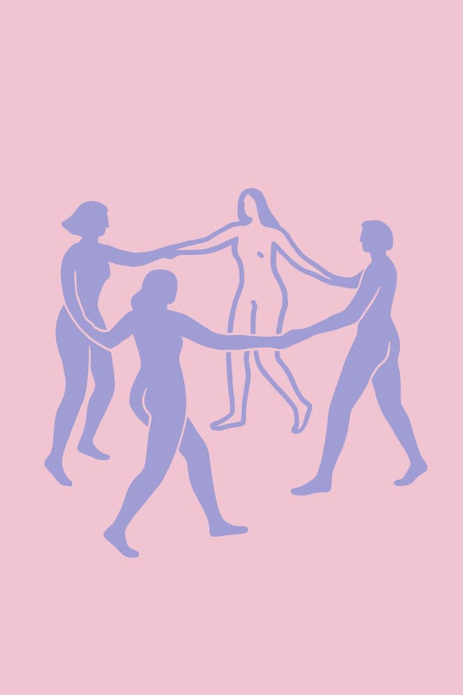 Nous (pink) by Treechild — canvas wall art