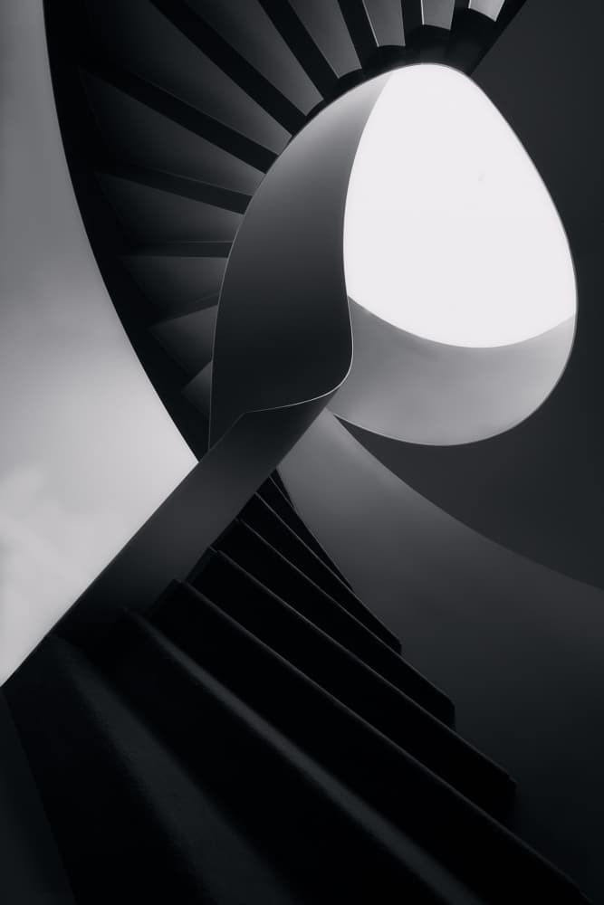Abstract Spiral Staircase by Olavo Azevedo — canvas wall art